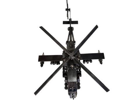 Apache Helicopter Metal Sculpture - Aviation Art, Buy Online