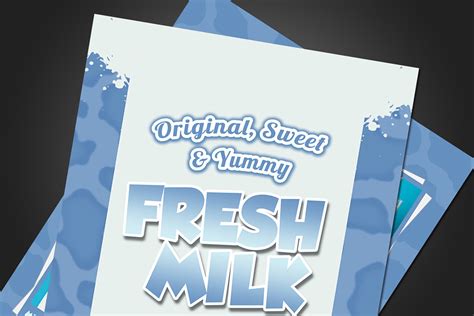 Fresh Milk Flyer Template | Creative Flyer Templates ~ Creative Market