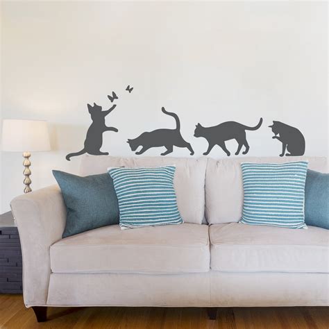 Cats Wall Art Decal Cat Wall Sticker Cat Lover Decor Cat