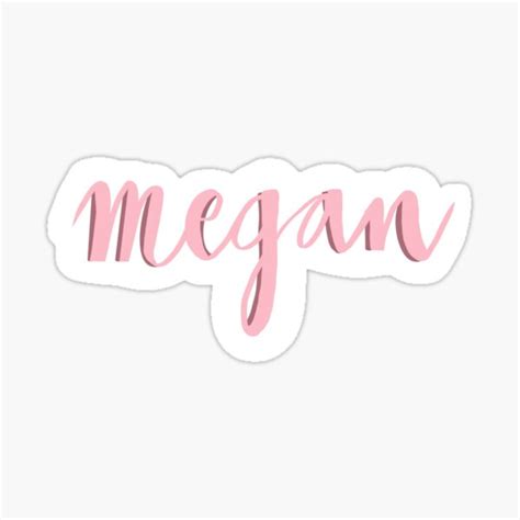 "Megan Name Art" Sticker for Sale by bytheocean4 | Redbubble