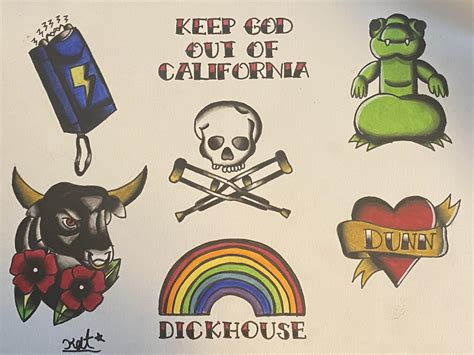 Jackass tattoo flash sheet by me :) : r/jackass