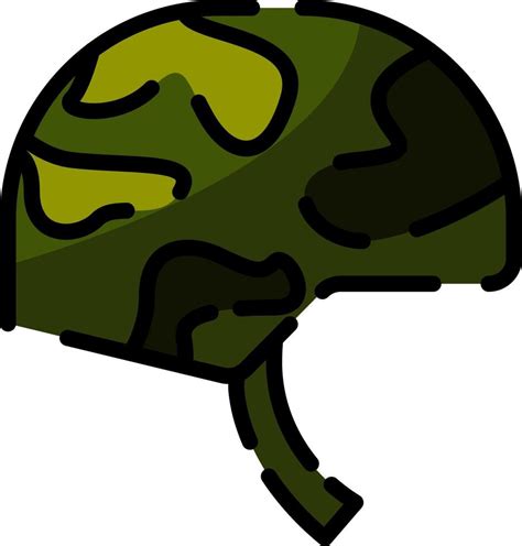 Military helmet, illustration, vector on a white background. 13493278 ...