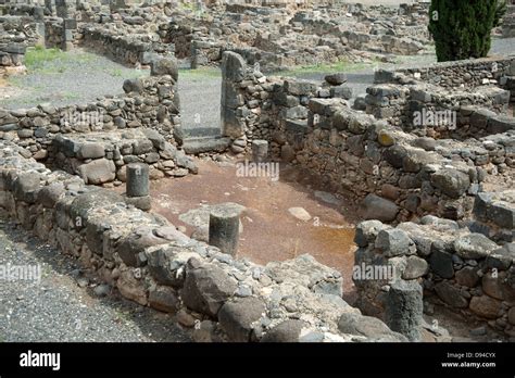 Capernaum ruins sea Galilee Israel Stock Photo - Alamy