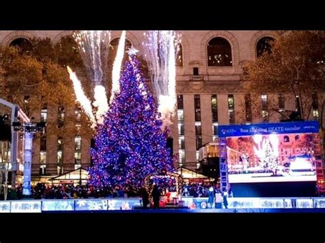 NYC LIVE Bryant Park Christmas Tree Lighting | Manhattan Times Square - YouTube