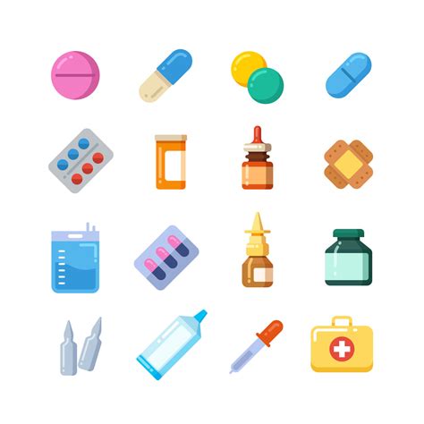 Medicine cartoon pill, drug, table, antibiotics, medication dose flat By Microvector | TheHungryJPEG