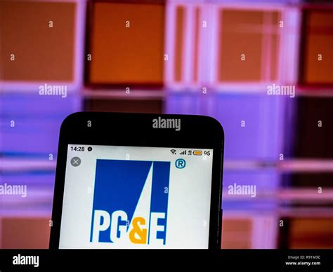 Pacific Gas and Electric Company Natural gas company logo seen displayed on smart phone Stock ...