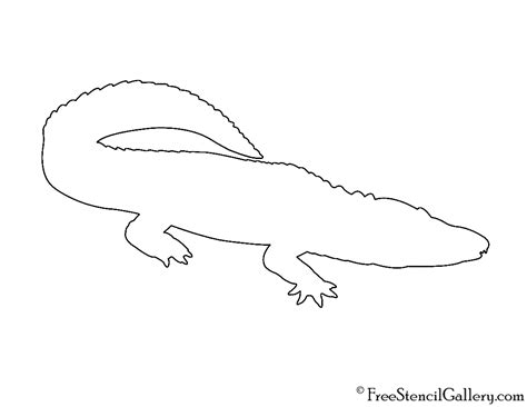 Alligator Silhouette Stencil | Free Stencil Gallery