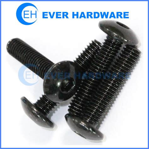 Truss Head Machine Screws Hex Socket Black Oxide For TV Full Thread