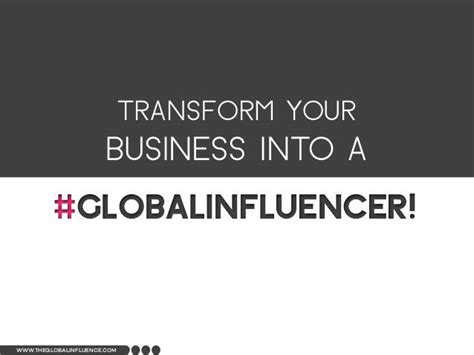 The Global Influence - BOOK summary