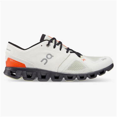 On Running Cloud Shoes Men's Cloud X 3-Ivory | Flame [Cloud98699] - $99 ...