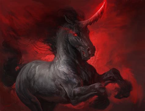 Dark Unicorn | Dark unicorn, Art, Fantasy art