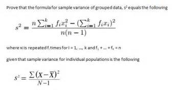 Variance Formula For Grouped Data