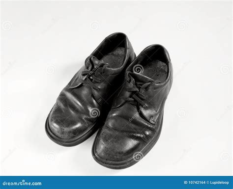 Old School Shoes In Black And White Stock Photo - Image: 10742164