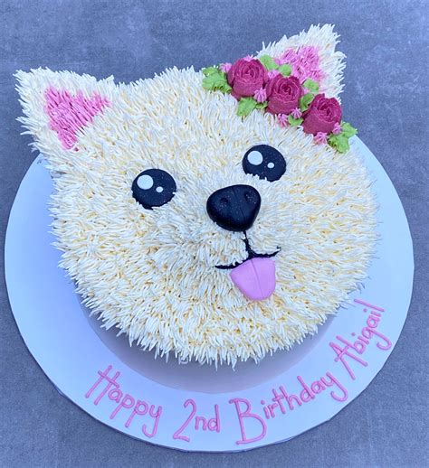 Dog face cake | Puppy birthday cakes, Dog birthday cake, Dog cakes