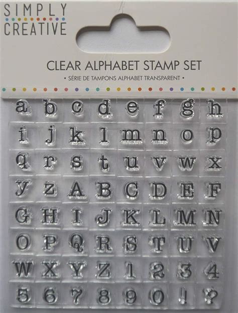 Simply Creative Clear Alphabet Letters Stamp Set - 64 stamps - Typewriter Font: Amazon.co.uk ...