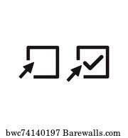 Check mark logo icon. Tick symbol in the box. Accept okey check mark symbol for approvement or ...