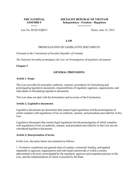 1. Law on The Promulgation of Legal documents 2015 - THE NATIONAL ...