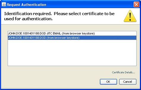 PIV Certificate - Enterprise Email Login