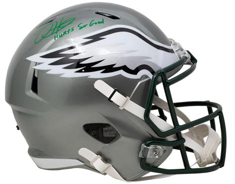 Jalen Hurts Signed Eagles Full-Size Flash Alternate Speed Helmet ...