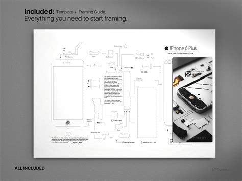 IPhone 6 Plus Frame Template, iPhone Template, Framed Iphone, iPhone ...
