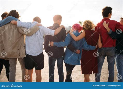 Group Diverse People Unity Support Friendship Back Stock Photo - Image of togetherness, teens ...