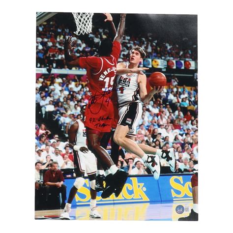 Christian Laettner Signed Team USA 11x14 Photo Inscribed "92 Dream Team" (Beckett) | Pristine ...