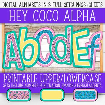 Alphabet & Number Clipart | (3) Sets - Large For Wall & Boards | AL55BOHC-A206