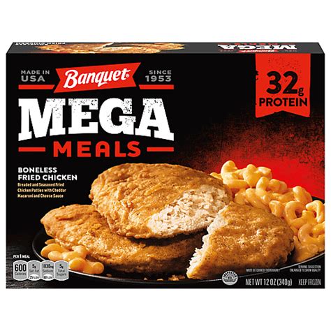 Banquet Boneless Fried Chicken Mega Meal | Frozen Individual Meals | Houchens Market Place