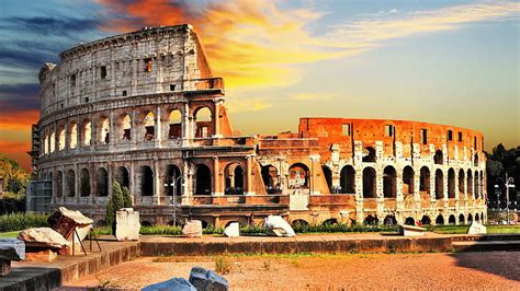 HD wallpaper: landmark, sky, ancient rome, historic site, tourist attraction | Wallpaper Flare