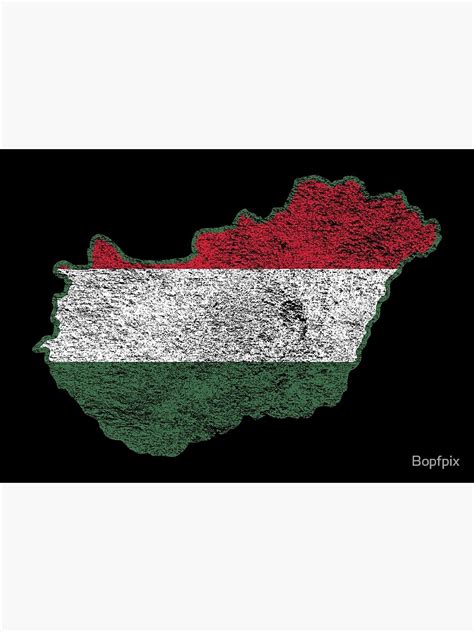 "Hungary Hungarian Flag Map Outline" Poster for Sale by Bopfpix | Redbubble