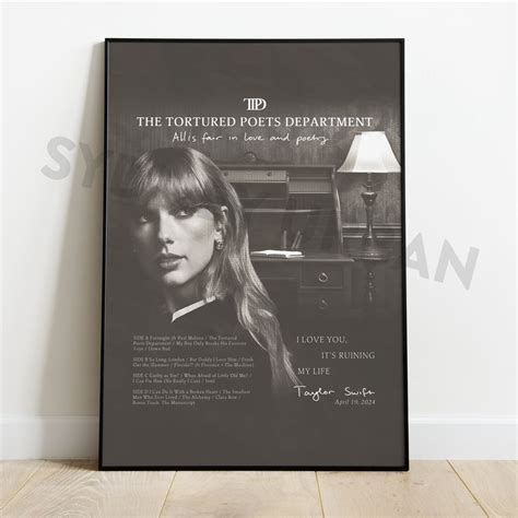 The Tortured Poets Department TTPD Taylor Swift Poster, Taylor Swift ...