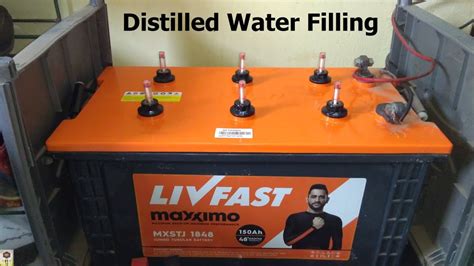 Distilled water filling in Inverter battery | Steps to fill distilled water in Battery | in ...