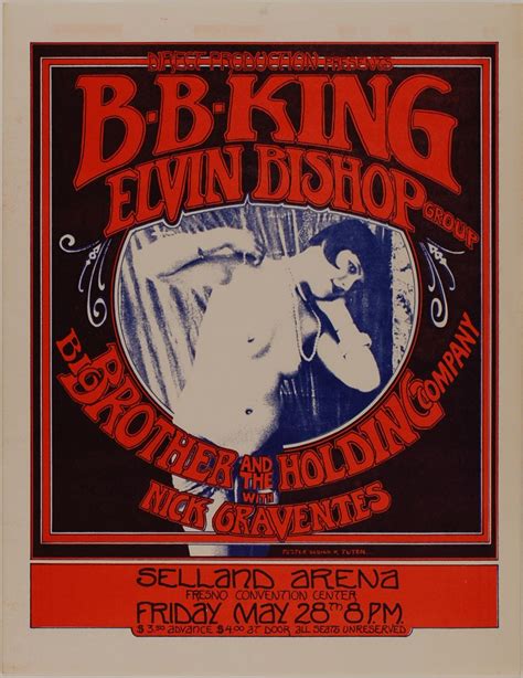 1969- Selland Arena- B.B. King, Elvin Bishop Group, Big Brother The ...