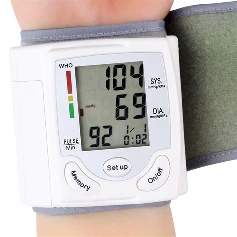 Walmeck Automatic Digital Pulsometer Sphygmomanometer Blood Pressure Monitor Wrist Pulse Meter ...