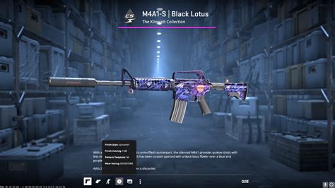 My friend just unboxed this 0.010 m4a1s black lotus, we're trying to sell it now and trying to ...