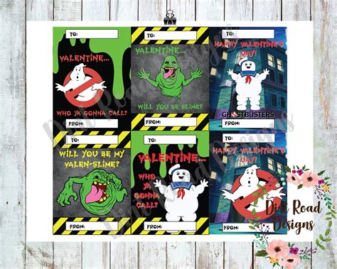 Ghostbusters Valentine's Day Cards, DIGITAL FILE, Instant Download - Etsy