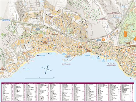 Interactive map of the district of Costa Adeje in Tenerife