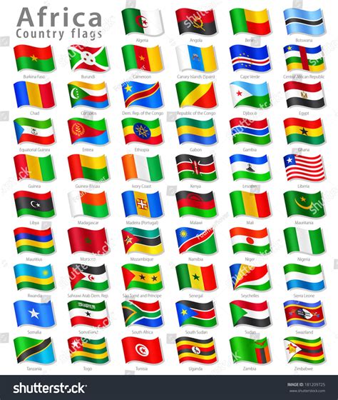 African Flags With Names