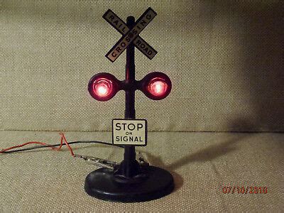 Vintage 50's MARX Toy Railroad Crossing Signal Sign Stop on Signal ...