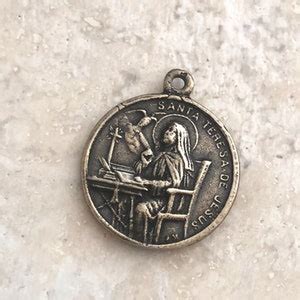 St. Teresa of Avila Medal St. John of the Cross Bronze or Sterling Silver Saint Medal Religious ...