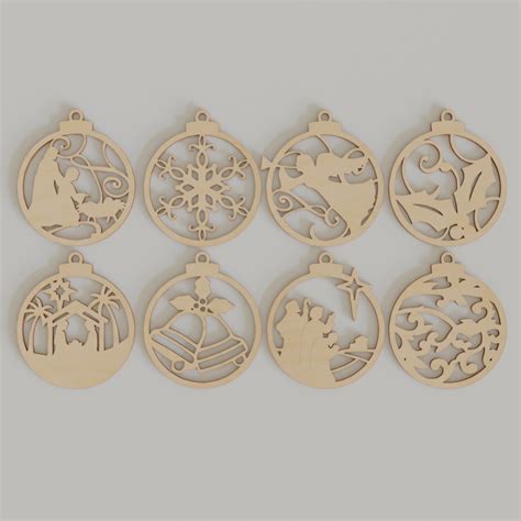 Christmas Ornaments #3 Cutout – Double Cut Designs LLC