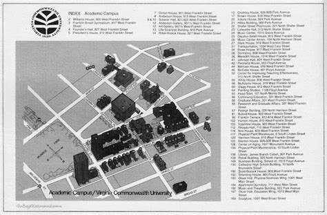 Vintage Richmond: 1979 VCU Academic Campus map