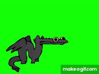 Toothless Dragon Dancing - Green Screen on Make a GIF