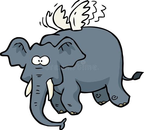 Flying elephant stock illustration. Illustration of flight - 2430274