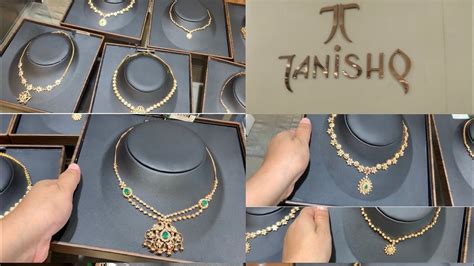 Tanishq beautiful real diamond emerald necklace with price | Tanishq expensive diamond necklace ...