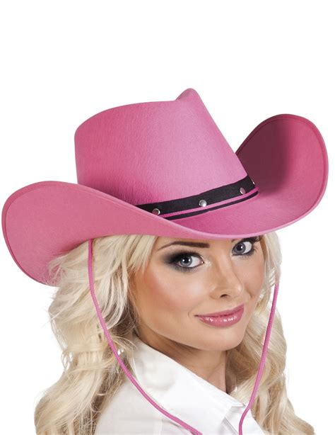 Chapeau cowboy rose adulte : Deguise-toi, achat de Chapeaux