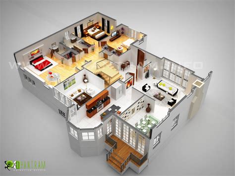 3d home floor plan, 3D House Floor Plan, 3D Hotel Floor Plan, 3D Villa ...