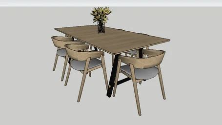 CHAIR | 3D Warehouse Dinning Table With Bench, Dining Table Design, Industrial Style Furniture ...