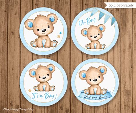 Bear Water Bottle Labels PRINTABLE Teddy Bear Baby Shower - Etsy