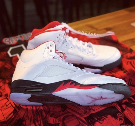 Air Jordan 5 Fire Red 2020 Silver Tongue DA1911-102 Release Date - SBD